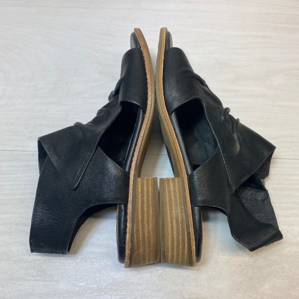 Sofft Womens 7.5 Kheli Sandals Ruched Leather Black Comfort Bootie - Picture 2 of 7